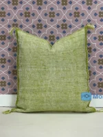 Sage Whisper - Moroccan Natural Silk Pillow 20 X 20 In